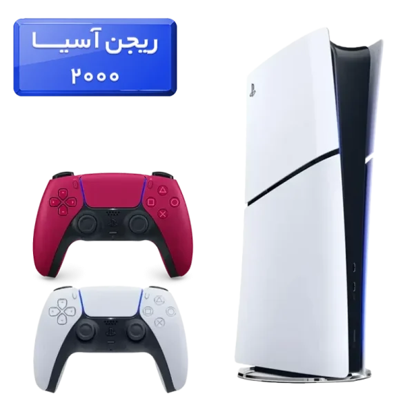 پلی استیشن 5 اسلیم ( PS5 Slim ) دیجیتال ریجن آسیا 2000 با یک دسته اضافه قرمز
