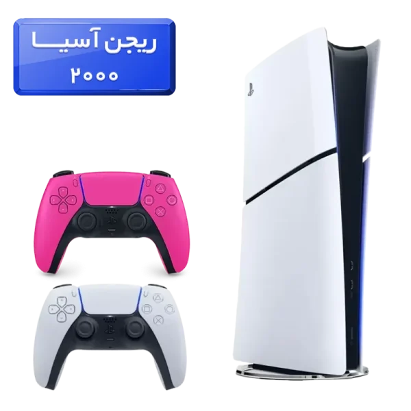 پلی استیشن 5 اسلیم ( PS5 Slim ) دیجیتال ریجن آسیا 2000 با یک دسته اضافه صورتی