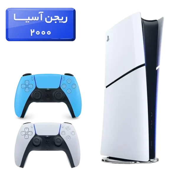 پلی استیشن 5 اسلیم ( PS5 Slim ) دیجیتال ریجن آسیا 2000 با یک دسته اضافه آبی