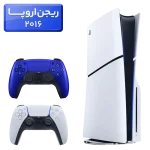 پلی استیشن 5 اسلیم ( PS5 Slim ) دیسک خور ریجن اروپا 2016 با یک دسته اضافه آبی متالیک