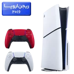 پلی استیشن 5 اسلیم ( PS5 Slim ) دیسک خور ریجن اروپا 2016 با یک دسته اضافه قرمز متالیک