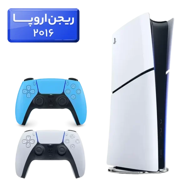 پلی استیشن 5 اسلیم ( PS5 Slim ) دیجیتال ریجن اروپا 2016 با یک دسته اضافه آبی