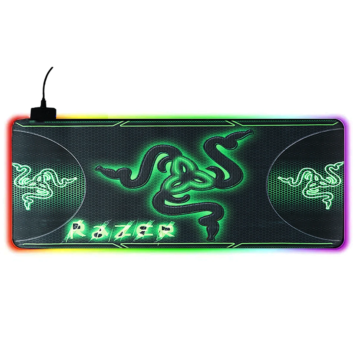 RGB-Razer.opti_-1 ماوس پد گیمینگ ریزر سایز 30×70 مدل RGB طرح سبز - تصویر 1