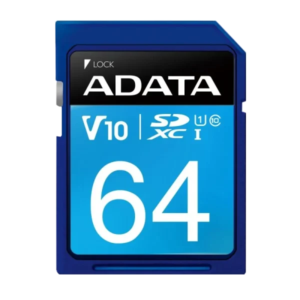 کارت حافظه SDXC ای دیتا مدل Premier V10 کلاس 10 استاندارد UHS-I  سرعت 100MB/s ظرفیت 64GB