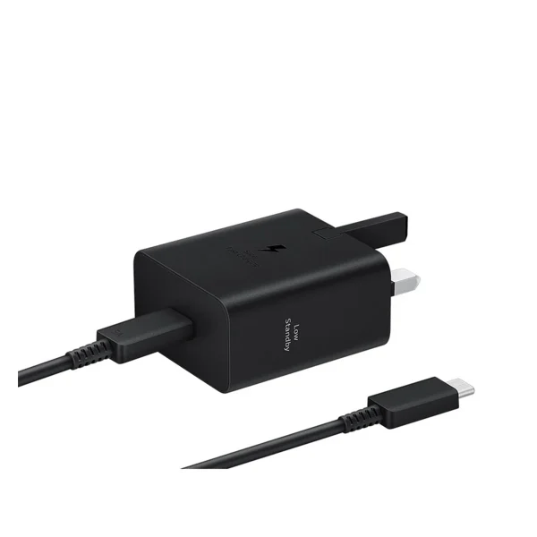 شارژر سامسونگ 45 واتی مدل EP-T4511 Low Standby (سه شاخه‌ای) به همراه کابل تبدیل USB-C