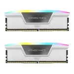 رم کورسیر VENGEANCE RGB White DDR5 64GB (2x32GB) 6000MHz CL40