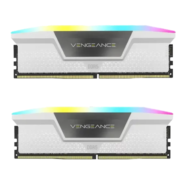 رم کورسیر VENGEANCE RGB White DDR5 64GB (2x32GB) 5200MHz CL40