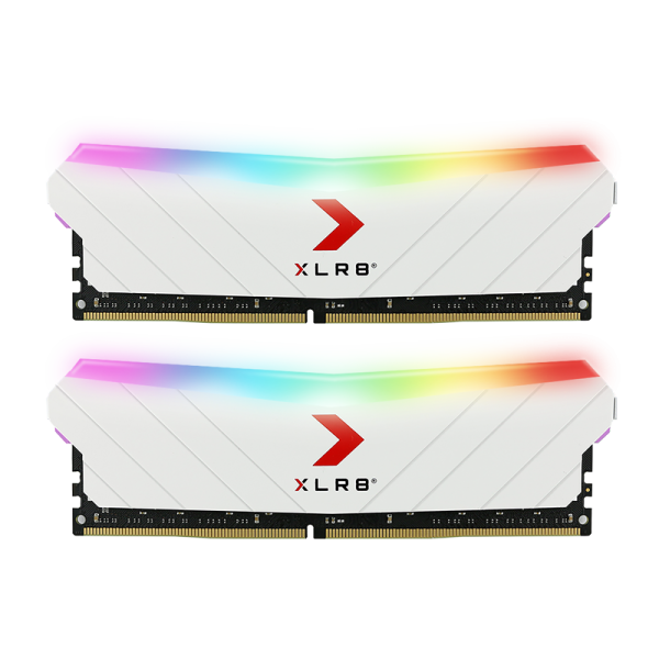 رم پی ان وای XLR8 EPIC-X RGB White DDR4 16GB (2x8GB) 3600MHz CL18