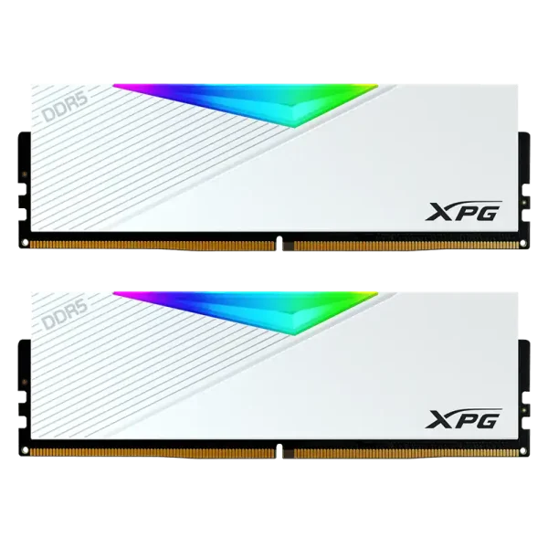 رم ای دیتا XPG LANCER RGB WHITE DDR5 32GB (2x16GB) 5200MHz CL38