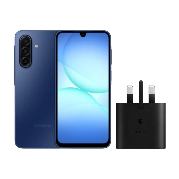 گوشی موبایل سامسونگ مدل Galaxy A17 4G حافظه 128 گیگابایت و رم 6 • ویتنام+شارژر سامسونگ 25 واتی مدل (سه شاخه‌ای)
