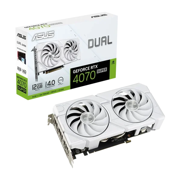 کارت گرافیک ASUS Dual GeForce RTX 4070 SUPER EVO White OC Edition 12GB