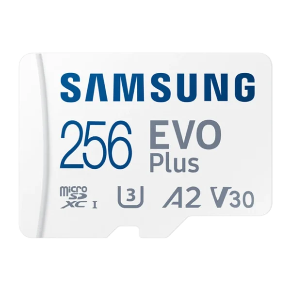 کارت حافظه microSDXC سامسونگ مدل EVO PLUS U3 A2 V30 استاندارد UHS-I ظرفیت 256 گیگابایت