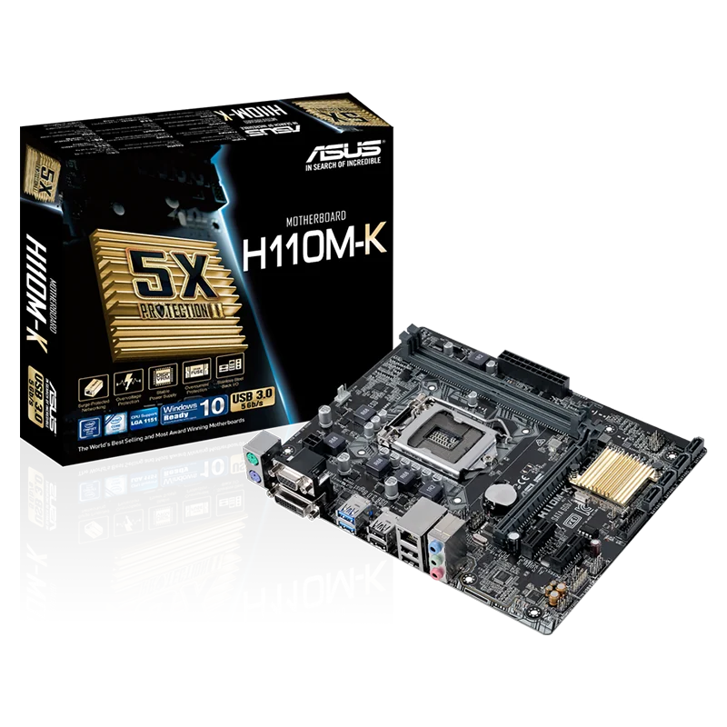 motherboard-asus-h110m-k مادربرد ایسوس – H110M-K D4 - تصویر 1