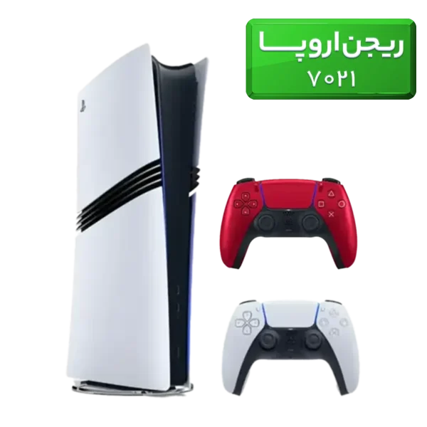 پلی استیشن 5 پرو ( PS5 Pro ) ریجن اروپا 7021 با یک دسته اضافه قرمز متالیک