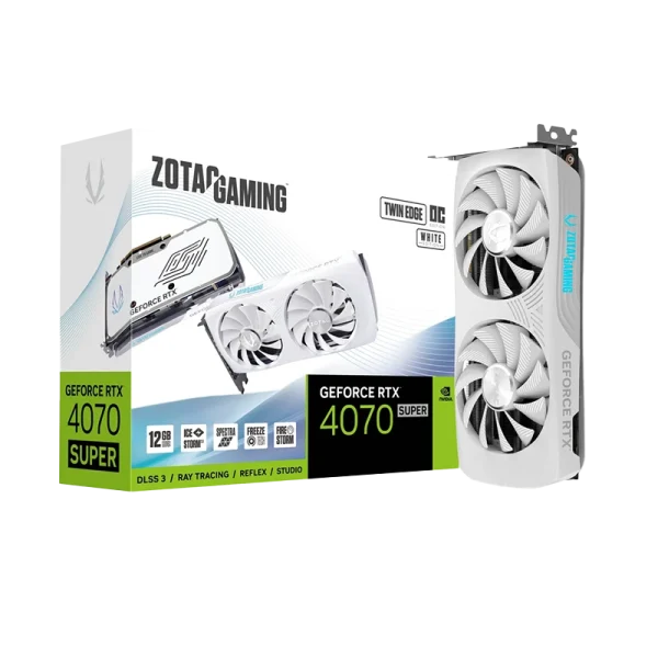 کارت گرافیک ZOTAC GAMING RTX 4070 SUPER TWIN Edge OC White Edition 12GB