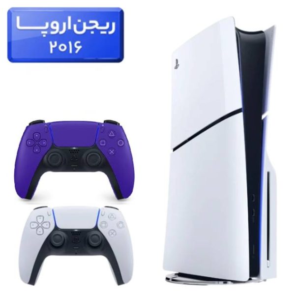 پلی استیشن 5 اسلیم ( PS5 Slim ) دیسک خور ریجن اروپا 2016 + دسته بنفش