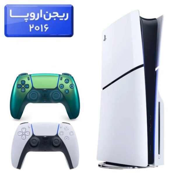 پلی استیشن 5 اسلیم ( PS5 Slim ) دیسک خور ریجن اروپا 2016 + دسته سبز