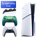 پلی استیشن 5 اسلیم ( PS5 Slim ) دیسک خور ریجن اروپا 2016 + دسته سبز + استند شارژ