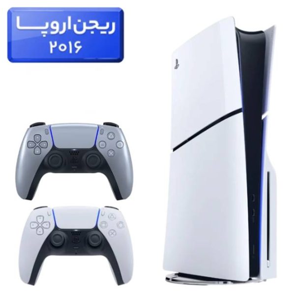 پلی استیشن 5 اسلیم ( PS5 Slim ) دیسک خور ریجن اروپا 2016 + دسته نقره ای