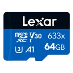 کارت حافظه MicroSDXC لکسار مدل High Performance 633x ظرفیت 64 گیگابایت