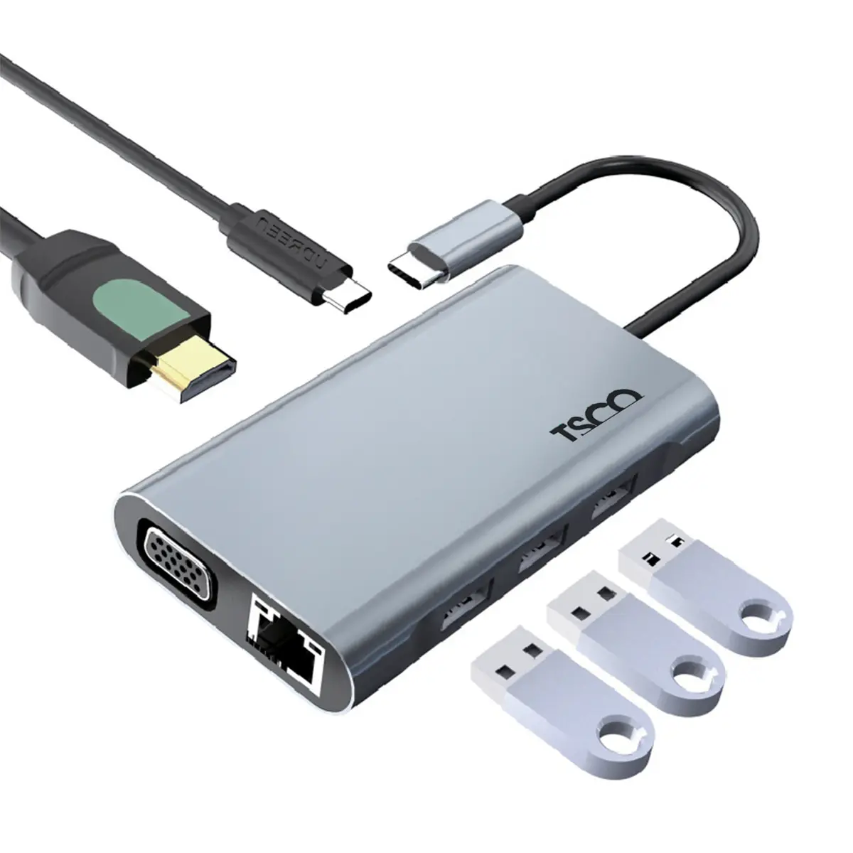 135-50 هاب USB تسکو 7 پورت USB مدل THU 1171 - تصویر 1