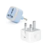 شارژر اپل 20 واتی مدل سه شاخه‌ + تبدیل برق 3 به 2 هادرون مدل A10-1 + کابل تبدیل USB-C به Lightening اپل - تصویر 2