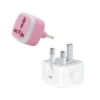 شارژر اپل 20 واتی مدل سه شاخه‌ + تبدیل برق 3 به 2 هادرون مدل A10-1 + کابل تبدیل USB-C به Lightening اپل