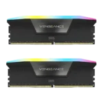 رم کورسیر VENGEANCE RGB BLACK DDR5 64GB (2x32GB) 6000MHz CL40