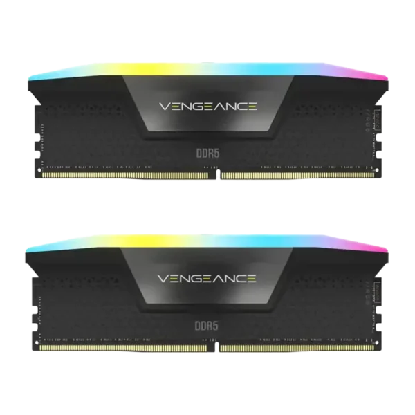 رم کورسیر VENGEANCE RGB BLACK DDR5 64GB (2x32GB) 6000MHz CL40